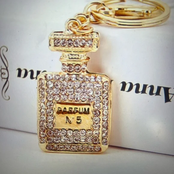 Rhinestone Perfume Keychain - Picture 8 of 8